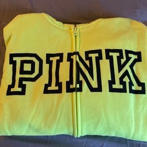 PINK zip up sweater